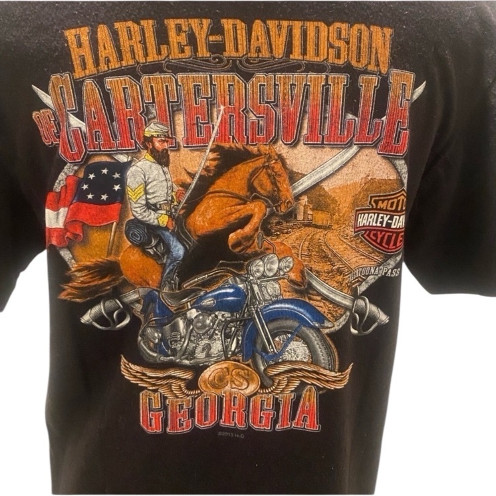 Harley Davidson women’s Cartersville Georgia 2013 black T-shirt Allatoona Pass M